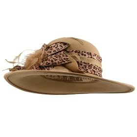 Downturned Leopard Wool Felt Hat-Camel by Cowboy Hats