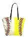Baseball Softball Canvas Tote Bag Handbag Large Oversize Sports 20 x 17 Inches