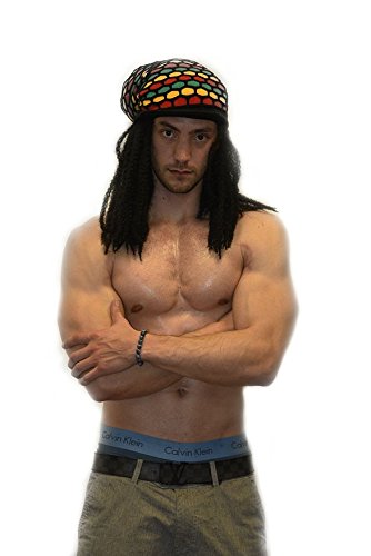 Dreadlock Caps (Large, Rasta Honeycomb)