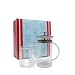 La Cafetiere Teafusion Gift Set, Stylish Teapot and Two Double Walled Glass Cups
