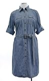 Lauren Jeans Co. By Ralph Lauren Blue Denim Cotton Cornejo Chambray Belted Shirt Dress