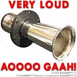FreeLogix - Klaxon Horn Aoooo-Gaah - Metal / Chrome (Any car / classic cars / campers)