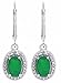 2.01ct Oval Shaped Genuine Emerald Dangle Earrings