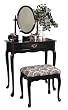 Cherry Wood Vanity with Table & Bench Set