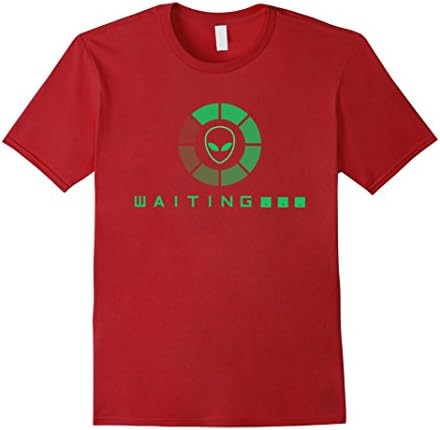 Men's Waiting for Aliens Loading Icon - Relax Fit, Darks 2XL Cranberry