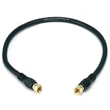 Buy 1.5FT RG6 (18AWG) 75Ohm, Quad Shield, CL2 Coaxial Cable with F Type Connector -...