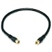 1.5FT RG6 (18AWG) 75Ohm, Quad Shield, CL2 Coaxial Cable with F Type Connector - Black