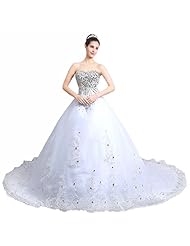  Sweetheart Tulle Sequined Applique Lace-Up Beaded   Ball Gown  Dress with a Court Train  With Rhinestones