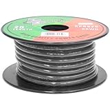 Pyramid RPB825 Ground Wire 8-Gauge, 25 Feet, Flexible, OFC Cable Wire, Translucent (Black)