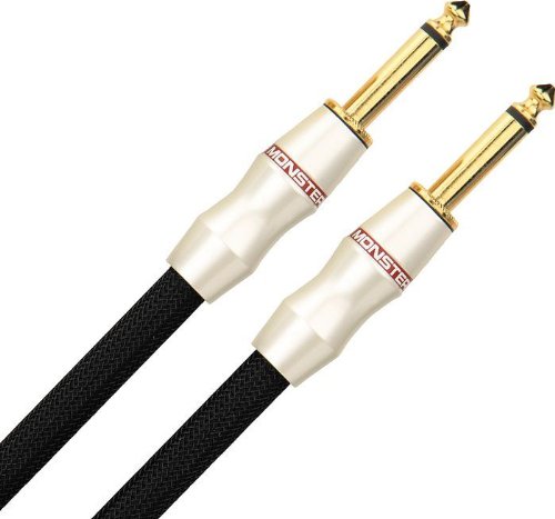 Monster Studio Pro 1000 Instrument Cable - 18-Inch - Straight 1/4-Inch Plugs