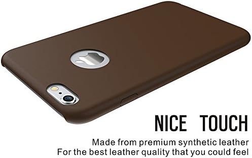iPhone 6 Case, AOYI [Slim Leather Series] Premium Synthetic Leather Prefect Fit Slim Thin Soft Interior Case for iPhone 6 Plus 5.5'' (Olive Brown)