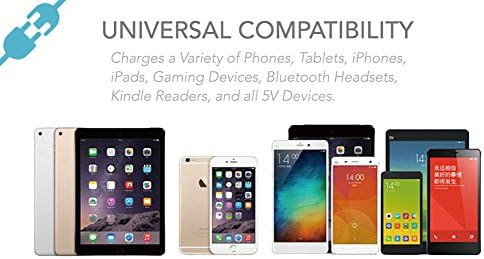 Kimlen 6-port USB Charge Station- Multiple USB Charger with Device Stand (Cyan)