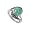 Nickel Free Sterling Silver Oval Shaped 10mm x 11mm Reconstituted Turquoise Gemstone Marcasite 3mm Band Ring Size 6