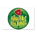 Sticker (A4) of Kiss Me I'm Irish (Green Shamrock, Celtic, Club, Gold, Irish, Ireland, Little, Charm, Cross, Four Leaf Clover, Jewelry, Necklace, Pendant, Ring, Tattoo, Diamond, Designs, Charm, Lucky, Luck)