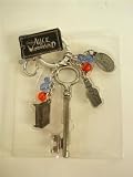 Disney Pewter Dangle Key Ring - with Eat Me Cake Box / Drink Me Bottle and Key DanglesIMAGE