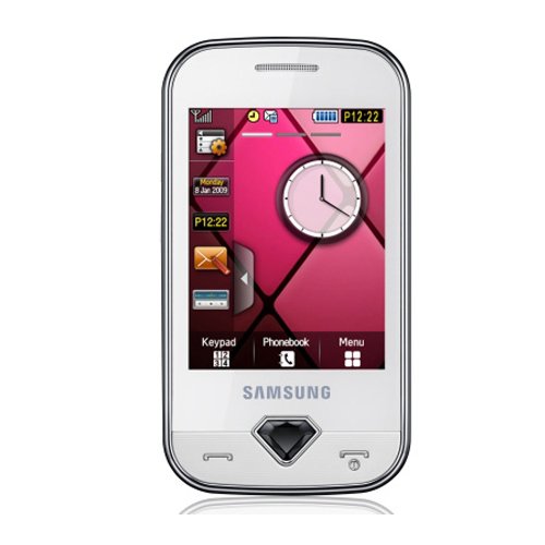 Samsung S7070 Diva Unlocked Tri-Band Phone with 3 MP Camera, Stereo Bluetooth, FM Radio and microSD Slot--International Version with Warranty (White)