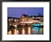 Mittlere Rhinebrucke and Rhine River, Basel, Switzerland Framed Art Poster Print by Walter Bibikow, 22x18