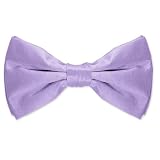 Lavender Pretied Bowtie by Elite Solid - Lavender Silk