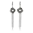 Eve's Addiction Algerian Love Knot Sterling Silver Bond Girl Earrings