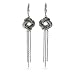 Eve's Addiction Algerian Love Knot Sterling Silver Bond Girl Earrings