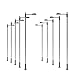 Evemodel LQS10 10pcs Model Railway Train Lamp Post Street Lights HO OO Scale LEDs New