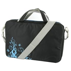 Acer Aspire AS1410-8913 11.6-Inch Netbook Carrying Case - Spring Butterfly Series - Black / Blue