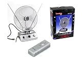 Quantumfx Hdtv Digital Uhf-vhf-fm Remote Controlled Rotating Amplified Indoor Tv Antenna