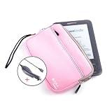 DURAGADGET Pink Water Resistant Neoprene Soft Zip Case/Cover For New 2010 Amazon Kindle 3 & CAR CHARGER, Amazon Kindle 3 Case, Amazon Kindle 3g case, Amazon Kindle Wi-Fi Case, 6" Display, Kindle Graphite, Latest Generation