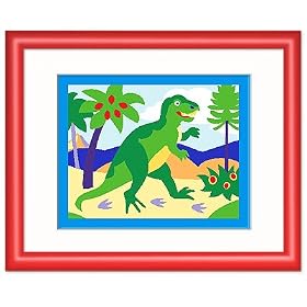 Dinosaurland T-Rex Framed Print by Olive Kids