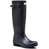 Womens Hunter Original Wide Fit Rainboots Waterproof Snow Wellingtons - Navy - 10