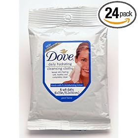 Dove Original Daily Hydrating Cleansing Face Cloths, 5 Ct (Case Pack of 24)