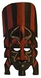 Kenyan Mask African Carved Wood Small Collectibles Wall Decor #3