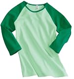 District Threads - Ladies / Junior Girly 3/4 Sleeve Raglan Tee. DT206