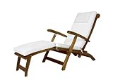 Outdoor Patio Steamer Chair Cushion - White
