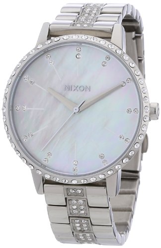 Nixon A099710 Kensington Crystal Mop Dial Silver Steel Bracelet Women Watch NEW