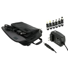 Acer Aspire One AOD250-1706 10.1-Inch Netbook Carrying Bag with AC Adapter Wall Charger (Multifunctional Messenger / Backpack - Green)