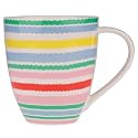 Cath Kidston Mug - Ric Rac Stripe Crush shape 18oz