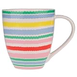 Cath Kidston Mug - Ric Rac Stripe Crush shape 18oz