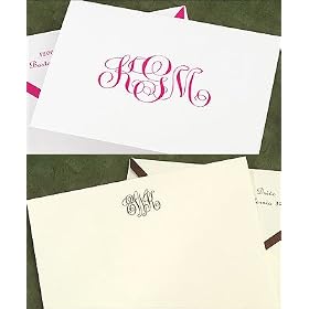 Personalized Monogram Stationary, Set of 50