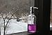 Industrial Rewind Soap Dispenser with Stainless Metal Pump and Non Slip Coaster - Clear 16oz Glass Jar Lotion Bottle