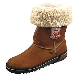 Rieker Fenja Z6494 Damen Stiefel Lederimitat, Braun, Größe 41
