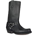 Loblan 203C Unisex Leather CowBoy Boots - Black