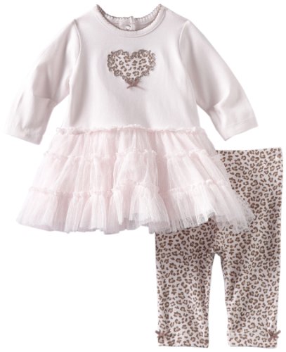 Little Me Baby-Girls Newborn Little Me Leopard Tutu Skegging Set , Pink Multi, 3 Months