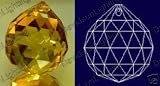 Crystal Yellow Ball 30% Lead Color Faceted Sphere 40 mm - 1.5 # 701-40