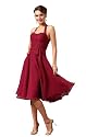 Elegantes knielanges Neckholder Cocktailkleid, Farbe rot von Astrapahl