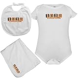 Texas Longhorns Baby Longhorn White Creeper, Bib & Receiving Blanket