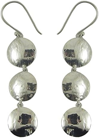 Hand-hammered .925 Sterling Silver Chandeler Style Earrings