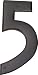 Atlas Homewares RCN5-O 5.5-Inch Mission House Number-5, Aged Bronze
