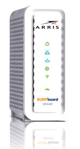 ARRIS SURFboard SBG6400 DOCSIS 3.0 Cable Modem/ Wi-Fi N Router - Retail Packaging - White