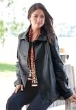 Jessica London Plus Size Leather Coat